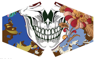 Reusable Fashion Face Mask - Colourful Calavera (Children) - Vivid Aromas UK