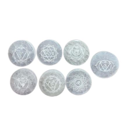 Chakra Set of 7 Charging Plates - Vivid Aromas UK