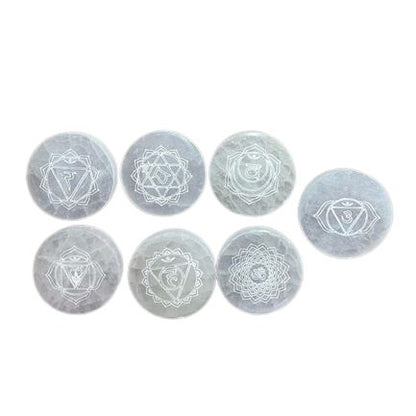 Chakra Set of 7 Charging Plates - Vivid Aromas UK