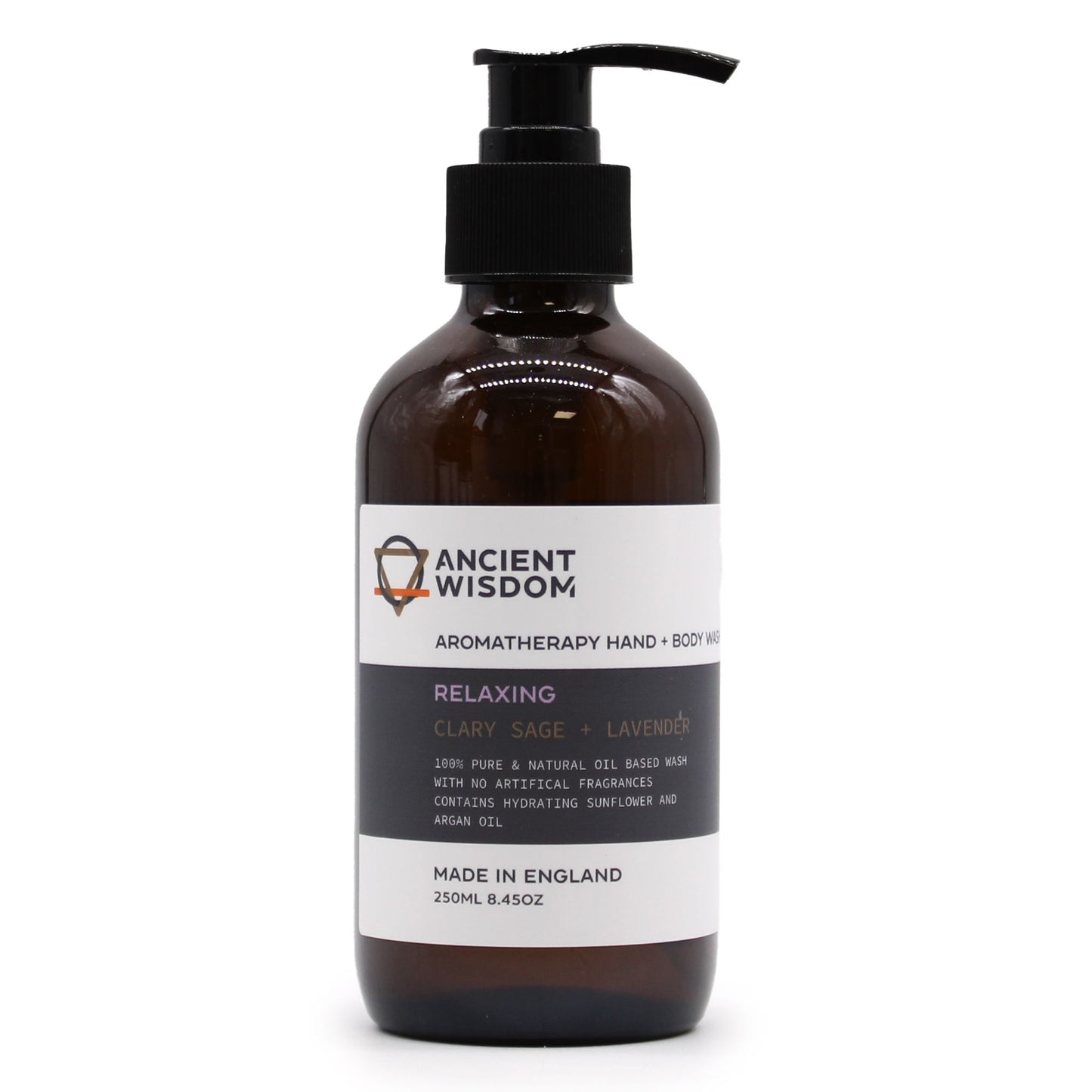 Clary Sage & Lavender Hand & Body Wash 250ml - Vivid Aromas UK