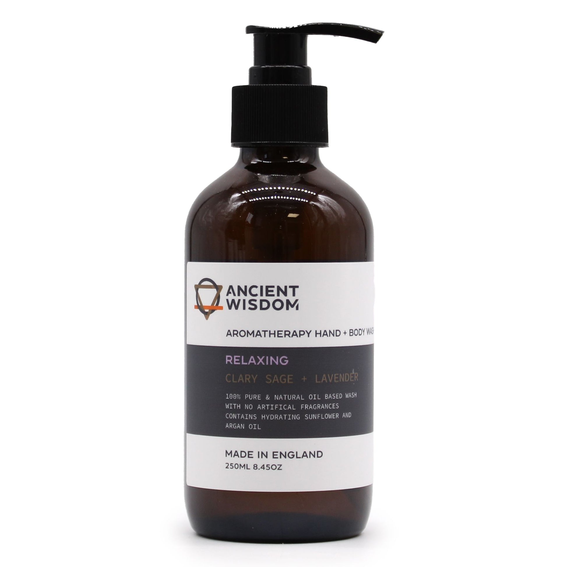 Clary Sage & Lavender Hand & Body Wash 250ml - Vivid Aromas UK