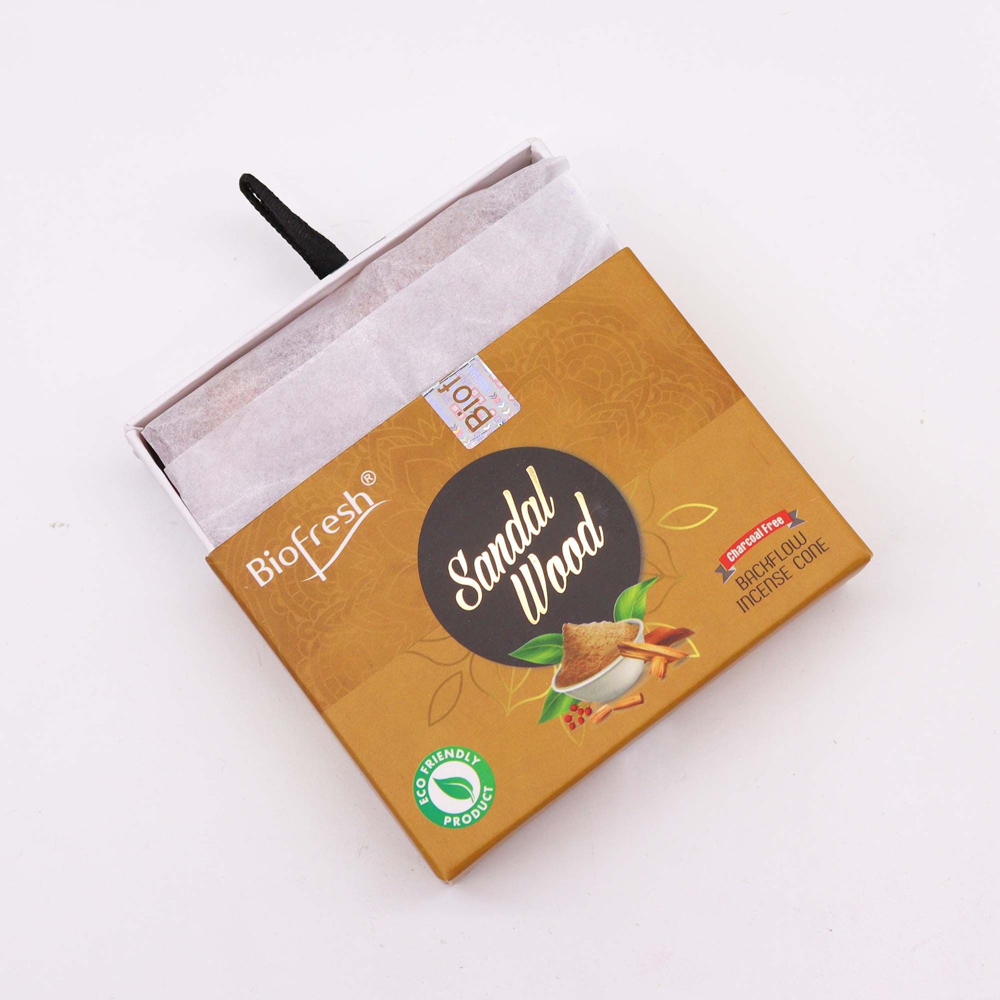Biofresh Backflow Incense Cones - Sandalwood - Vivid Aromas UK