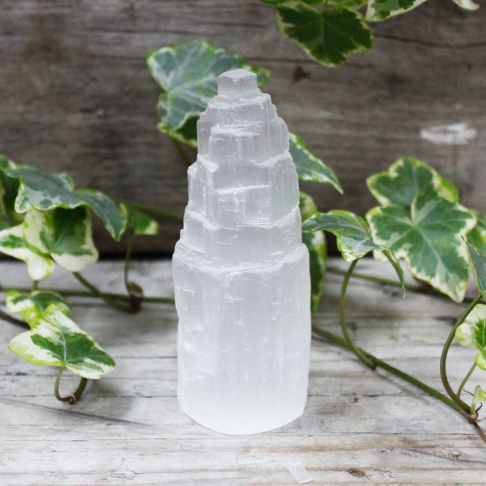 Natural Selenite Tower - 10 cm - Vivid Aromas UK