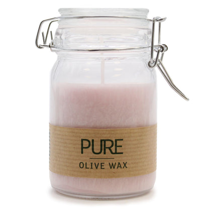 Pure Olive Wax Jar Candle 120x70 - Antique Rose - Vivid Aromas UK