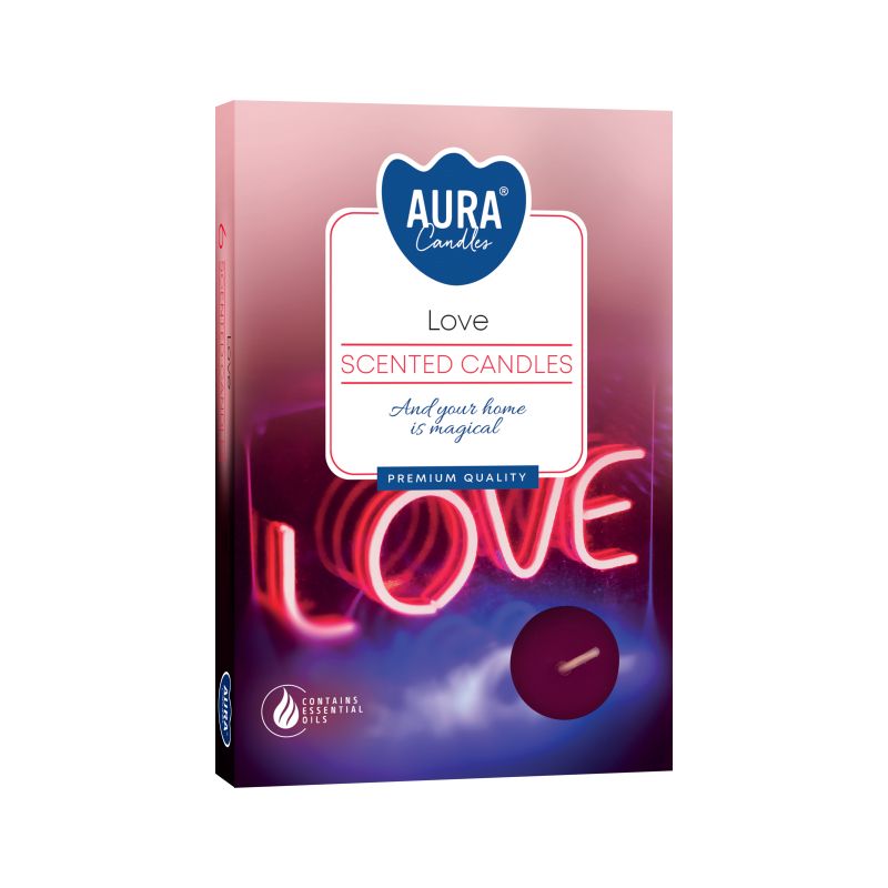 Set of 6 Scented Tealights - Love - Vivid Aromas UK