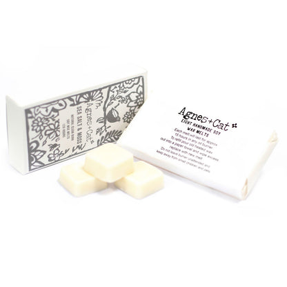 Agnes + Cat Box of 8 Wax Melts - Seasalt + Moss - Vivid Aromas UK