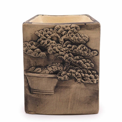 Hand Painted Bonsai Burner - Slate - Vivid Aromas UK