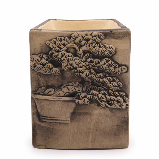 Hand Painted Bonsai Burner - Slate - Vivid Aromas UK