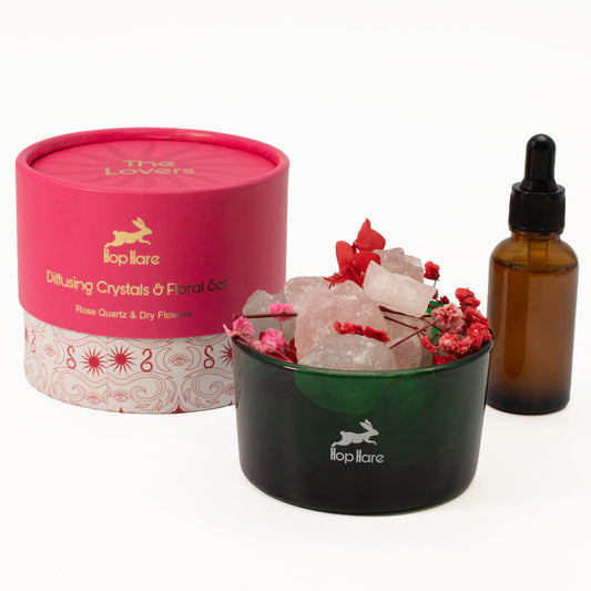 Hop Hare Diffusing Crystals & Floral Set - The Lovers - Vivid Aromas UK