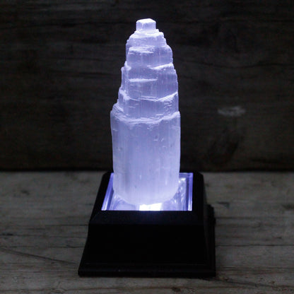 Natural Selenite Tower - 10 cm - Vivid Aromas UK