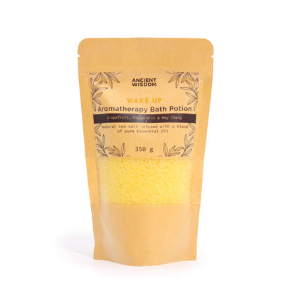 Aromatherapy Bath Potion in Kraft Bag 350g - Wake Up - Vivid Aromas UK