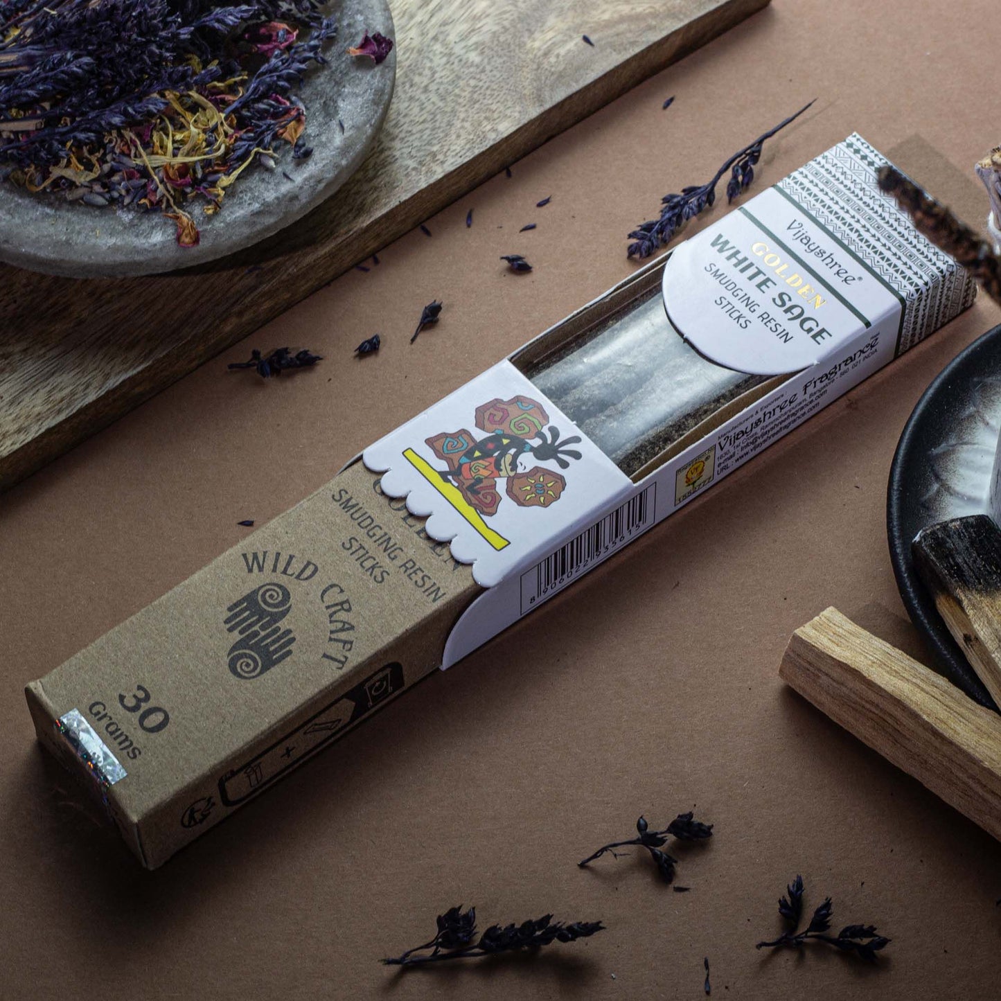Golden White Sage Smudging Resin Sticks – 30g - Vivid Aromas UK