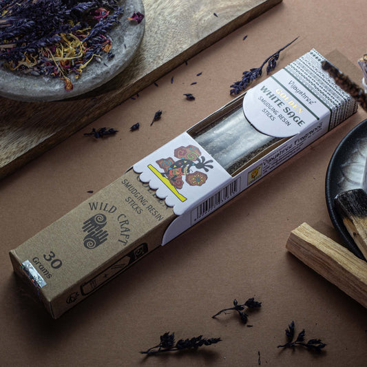Golden White Sage Smudging Resin Sticks – 30g - Vivid Aromas UK