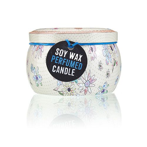 Art Tin Candle - Assorted Design - Friendly Messages - Parma Violet - Vivid Aromas UK