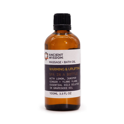 Warm & Uplifting Massage Oil - 100ml - Vivid Aromas UK