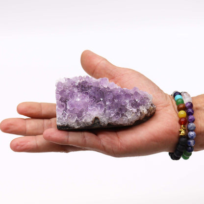 Medium Natural High Grade Amethyst Standing Cluster (approx 350-450gms 7.5-10cm) - Vivid Aromas UK
