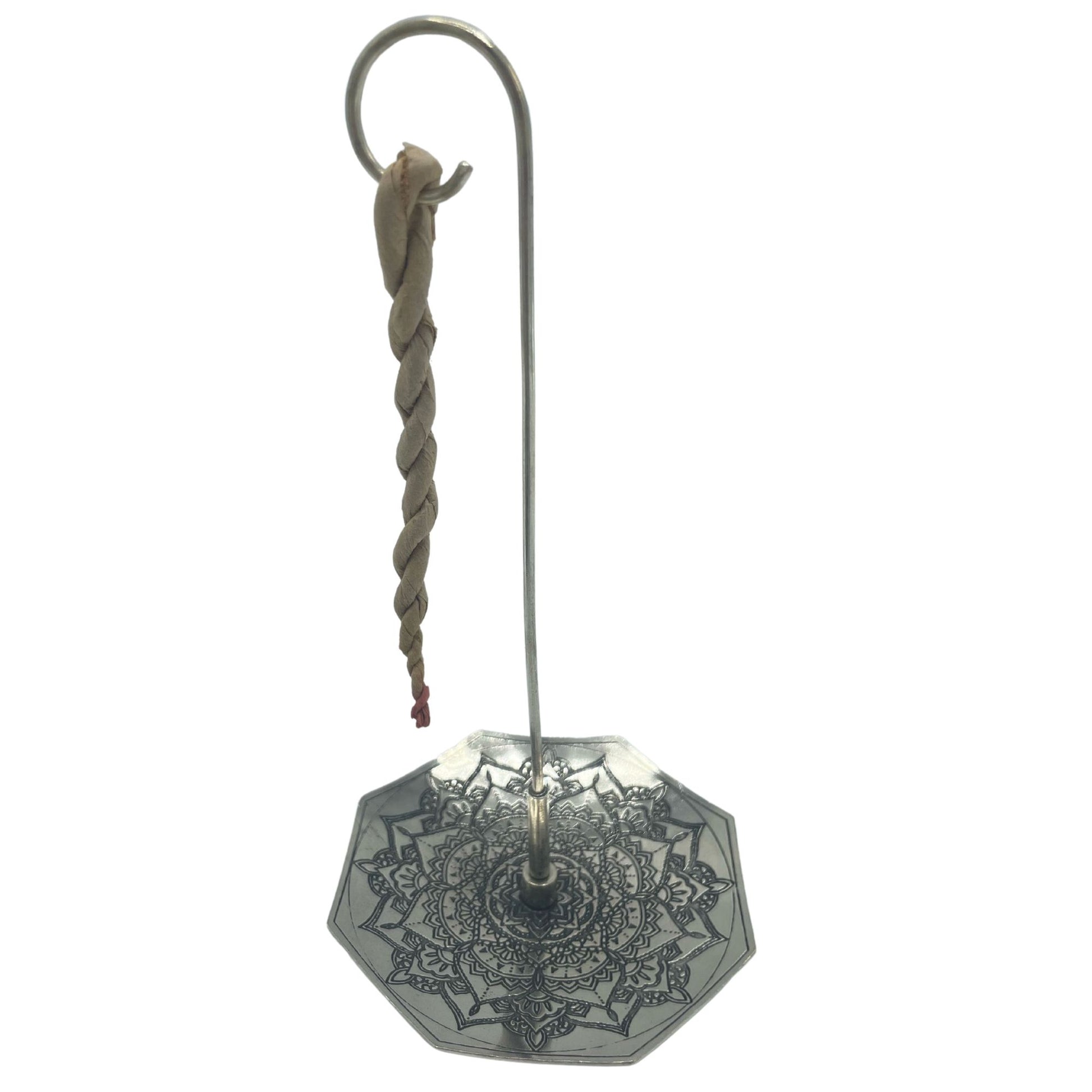 Rope Incense and Silver Plated Holder Set - Mandala Flower - Vivid Aromas UK