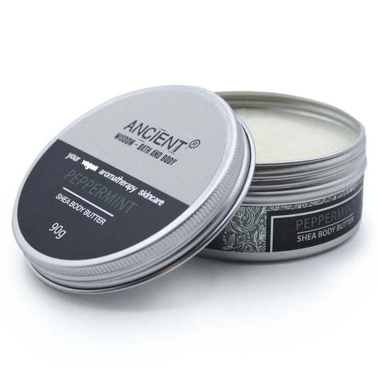 Aromatherapy Shea Body Butter 90g - Peppermint - Vivid Aromas UK