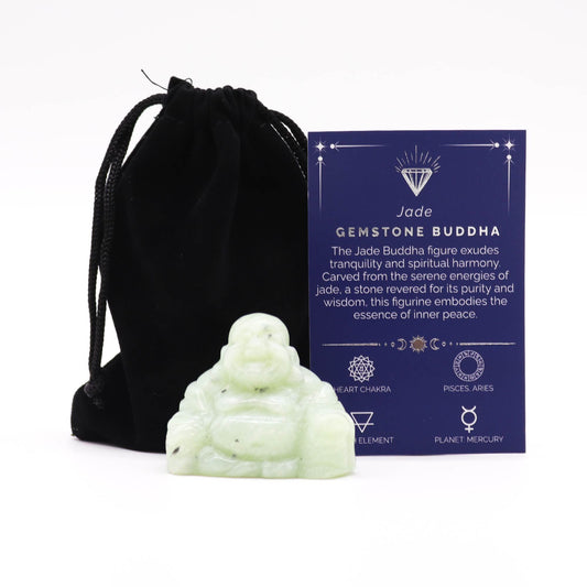 Gemstone Large Buddha - Jade - Vivid Aromas UK