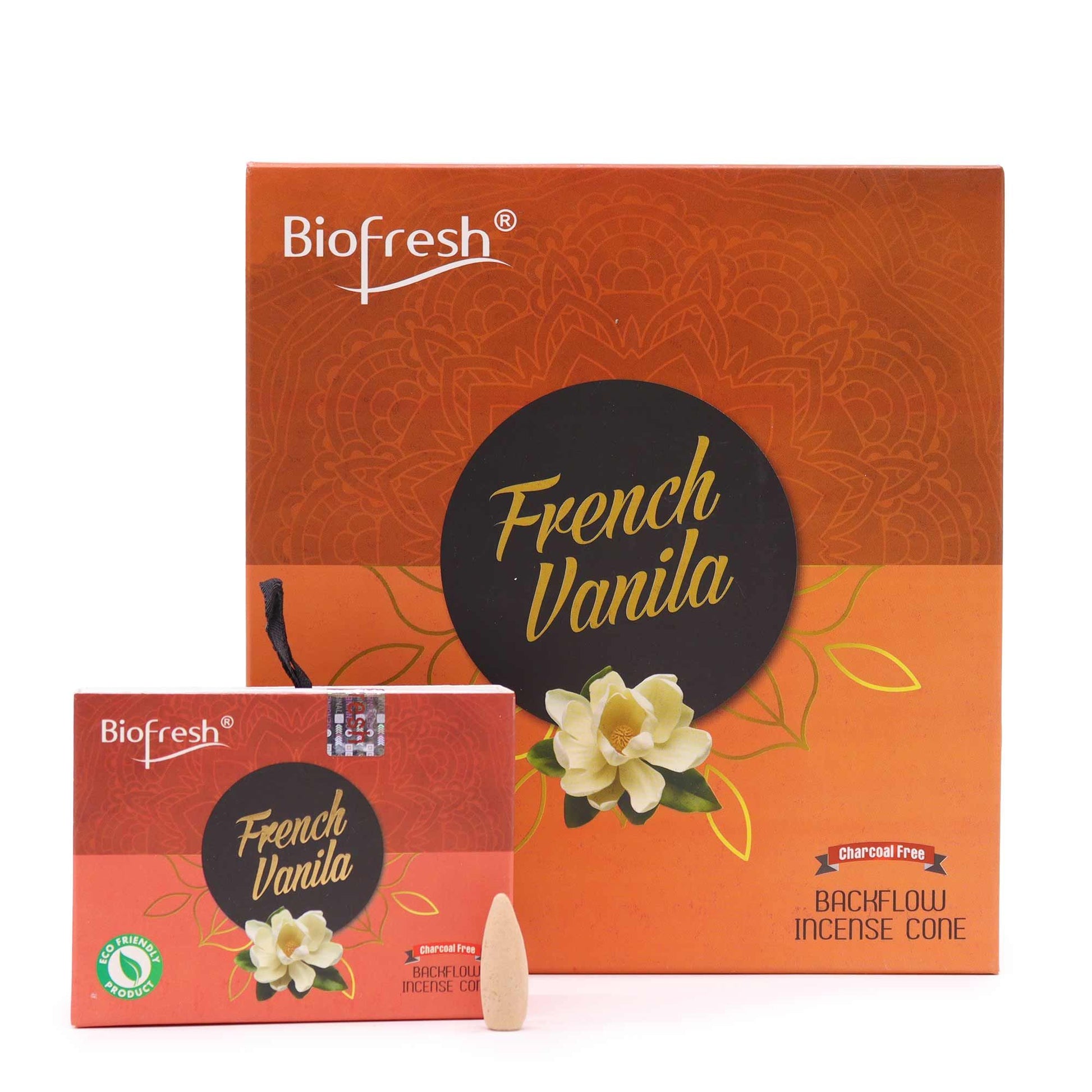 Biofresh Backflow Incense Cones - French Vanilla - Vivid Aromas UK
