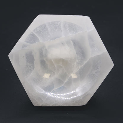 Selenite Hex Bowl - 10cm - Vivid Aromas UK