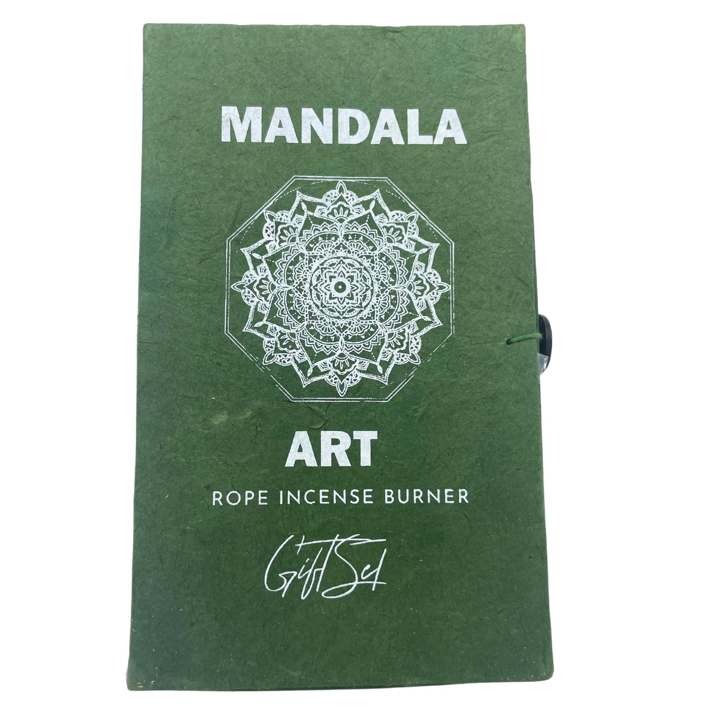 Rope Incense and Silver Plated Holder Set - Mandala Flower - Vivid Aromas UK