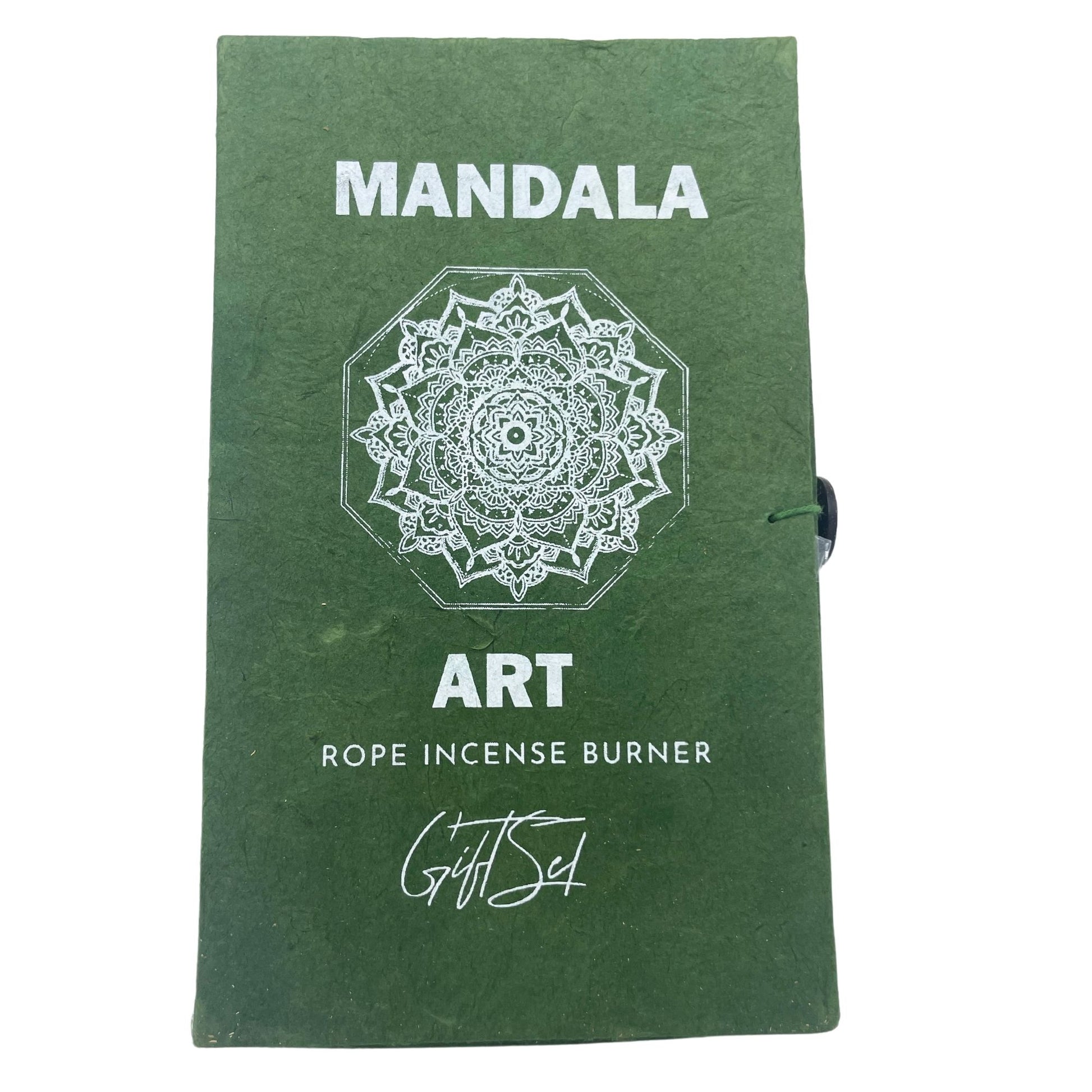 Rope Incense and Silver Plated Holder Set - Mandala Flower - Vivid Aromas UK