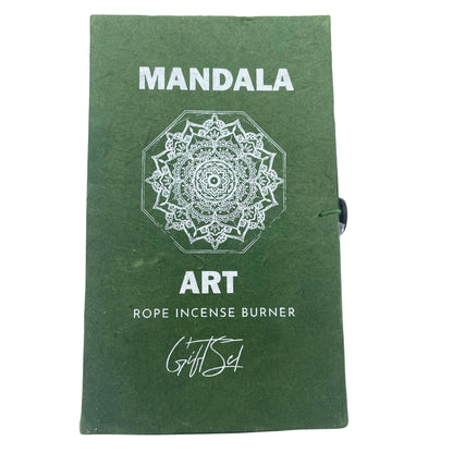 Rope Incense and Silver Plated Holder Set - Mandala Flower - Vivid Aromas UK