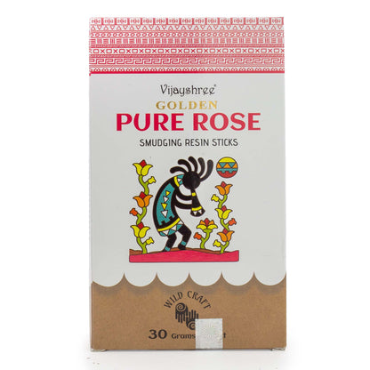 Golden Pure Rose Smudging Resin Sticks – 30g - Vivid Aromas UK