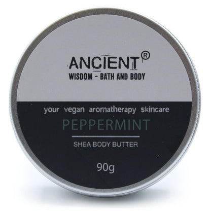 Aromatherapy Shea Body Butter 90g - Peppermint - Vivid Aromas UK