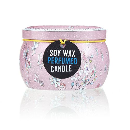 Art Tin Candle - Assorted Design - Friendly Messages - Parma Violet - Vivid Aromas UK