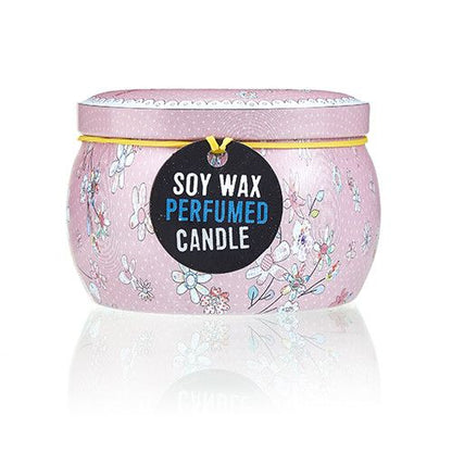 Art Tin Candle - Assorted Design - Friendly Messages - Parma Violet - Vivid Aromas UK