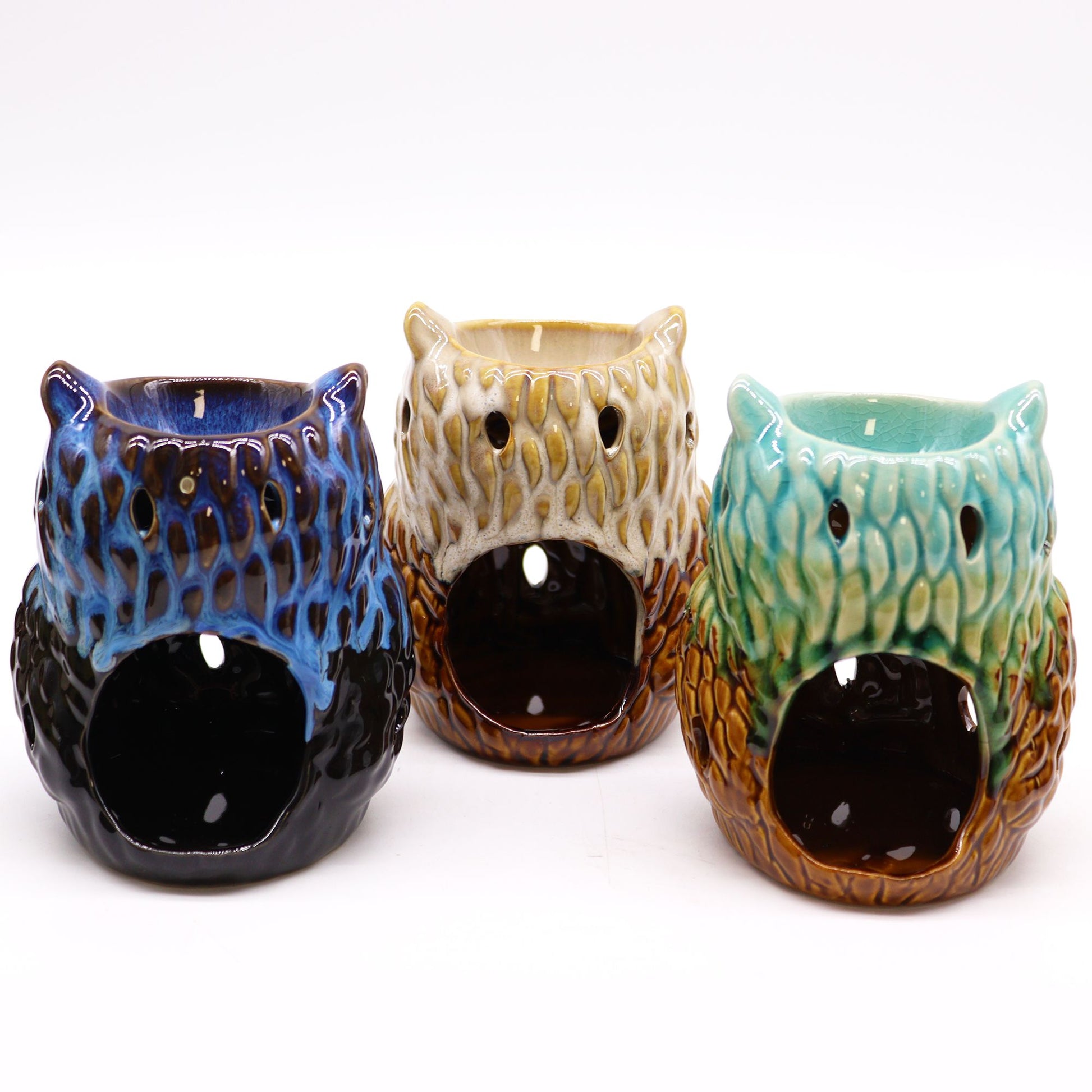 Classic Rustic Oil Burner - Owl (assorted) - Vivid Aromas UK