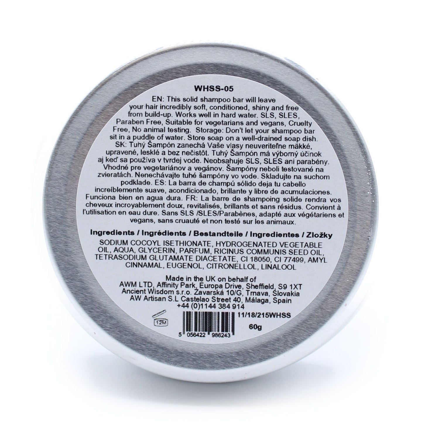 Wild Hare Solid Shampoo 60g - Cherry Bonbon - Vivid Aromas UK
