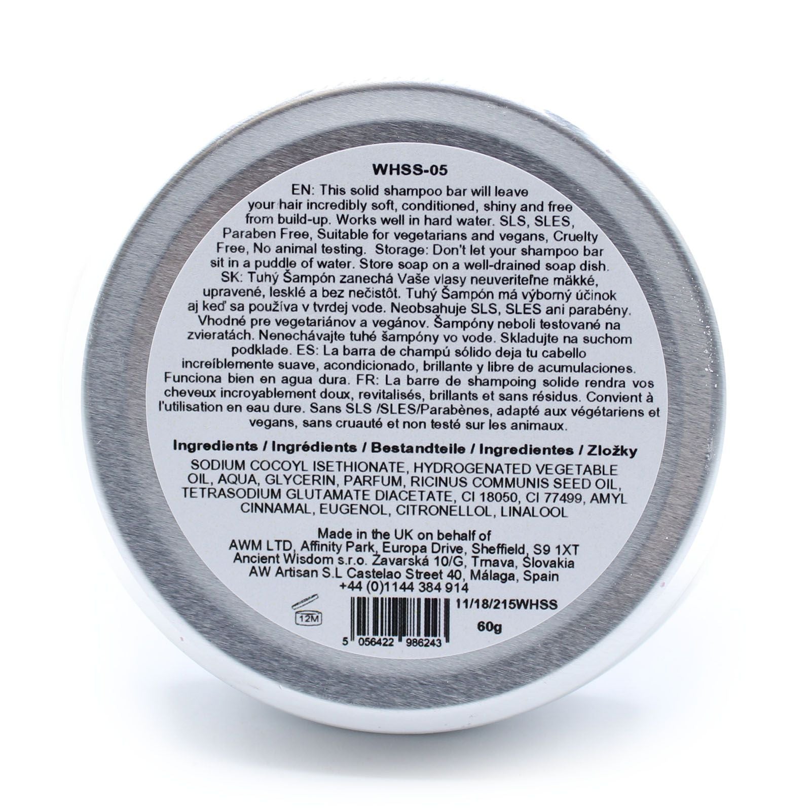 Wild Hare Solid Shampoo 60g - Cherry Bonbon - Vivid Aromas UK