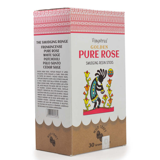 Golden Pure Rose Smudging Resin Sticks – 30g - Vivid Aromas UK