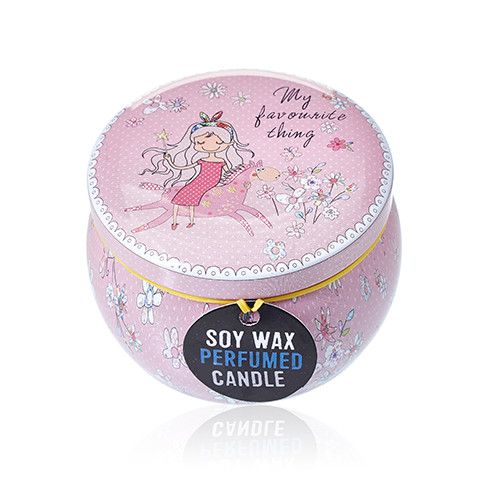 Art Tin Candle - Assorted Design - Friendly Messages - Parma Violet - Vivid Aromas UK
