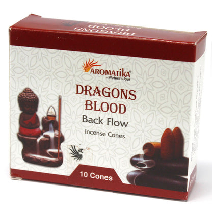 Aromatica Backflow Incense Cones - Dragons Blood - Vivid Aromas UK