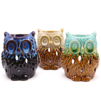 Classic Rustic Oil Burner - Owl (assorted) - Vivid Aromas UK