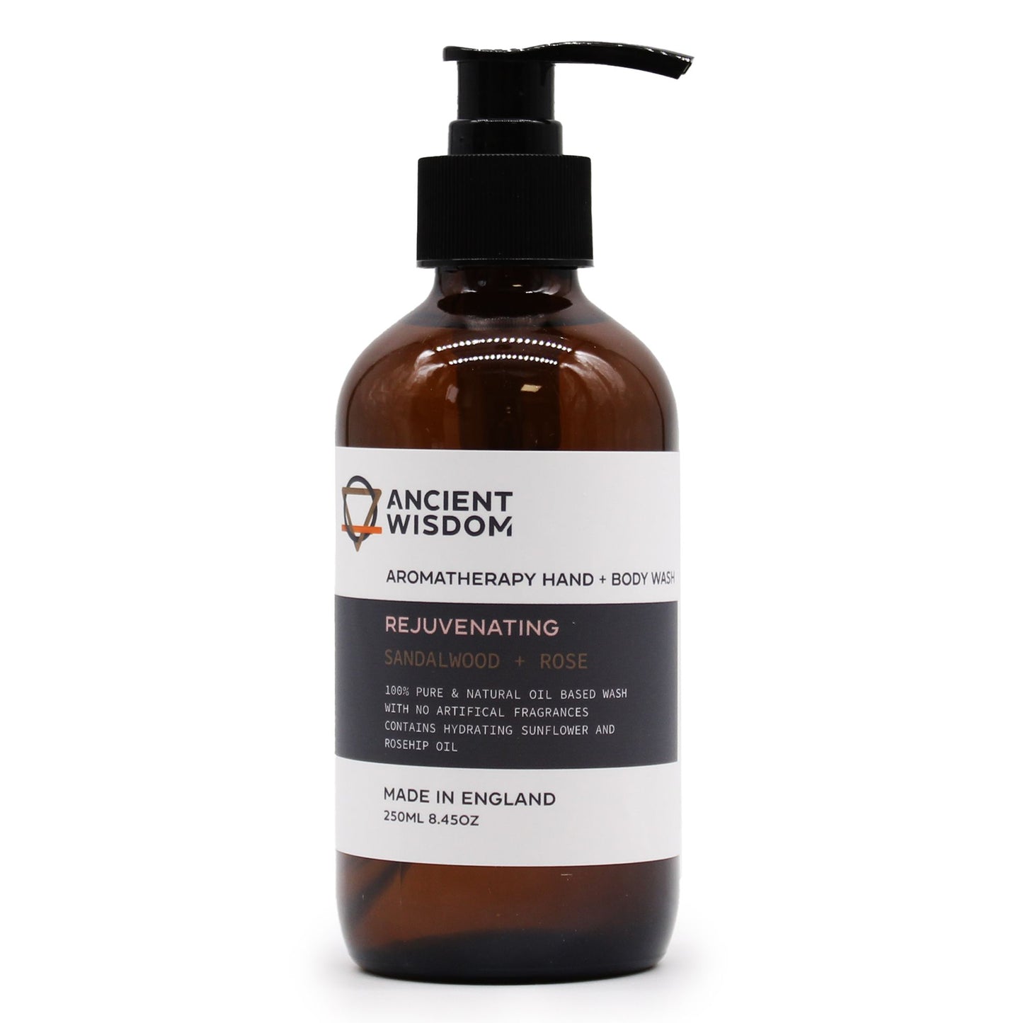 Sandalwood & Rose Hand & Body Wash 250ml - Vivid Aromas UK