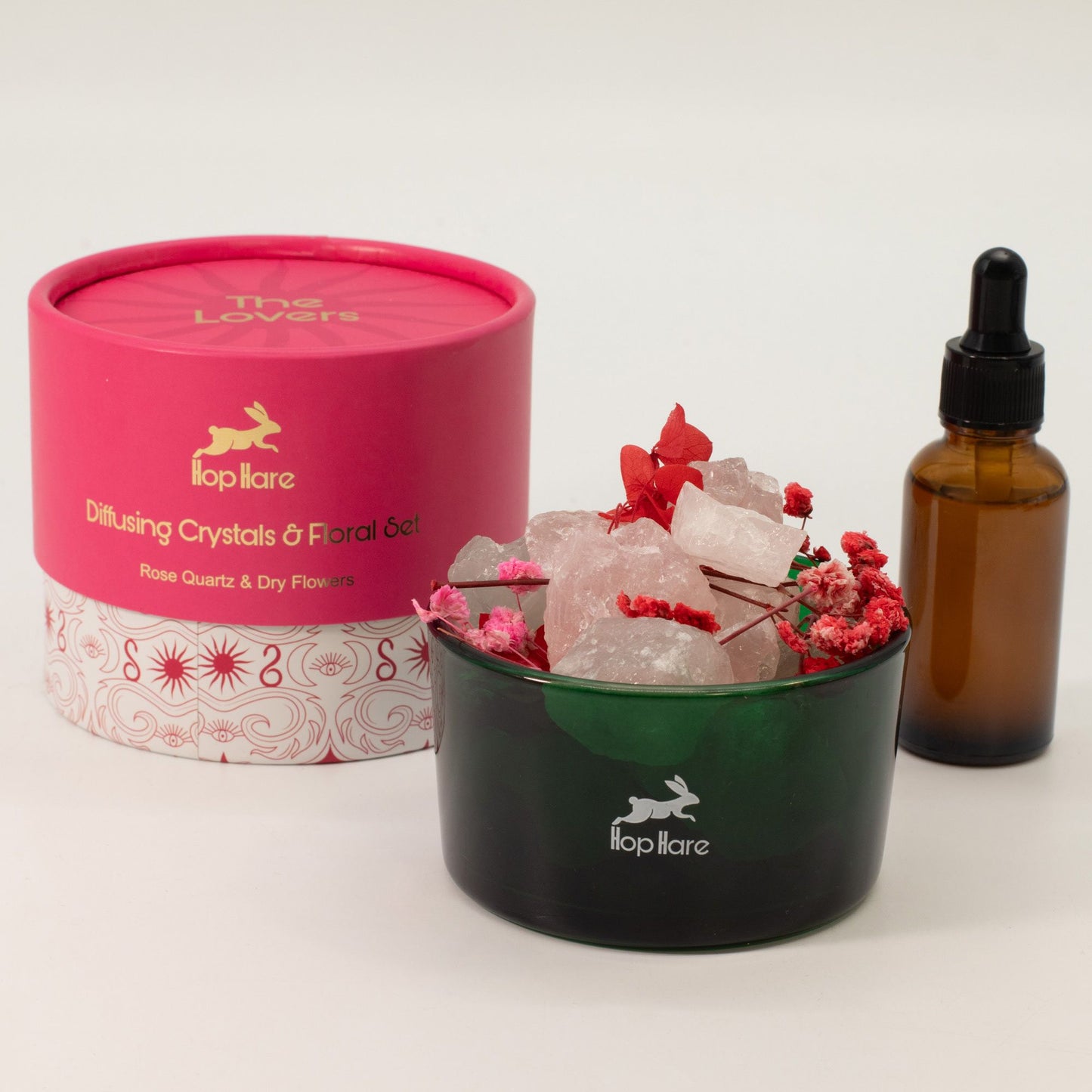 Hop Hare Diffusing Crystals & Floral Set - The Lovers - Vivid Aromas UK