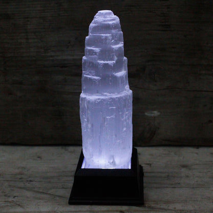 Natiural Selenite Tower - 15 cm - Vivid Aromas UK