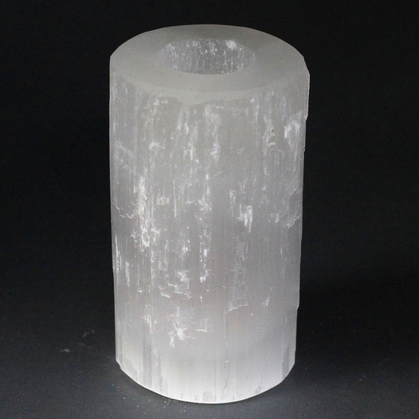 Selenite Cylinder Candle Holder - 15 cm - Vivid Aromas UK