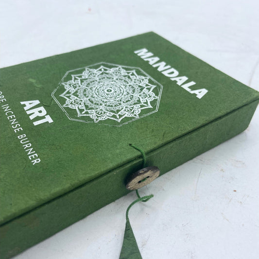 Rope Incense and Silver Plated Holder Set - Mandala Flower - Vivid Aromas UK