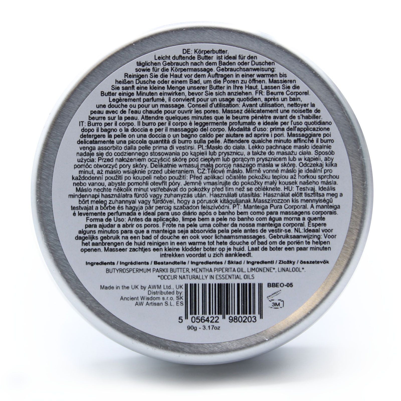 Aromatherapy Shea Body Butter 90g - Peppermint - Vivid Aromas UK