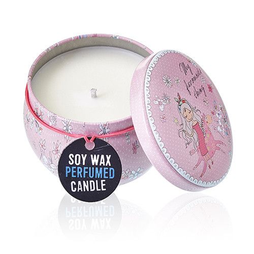 Art Tin Candle - Assorted Design - Friendly Messages - Parma Violet - Vivid Aromas UK