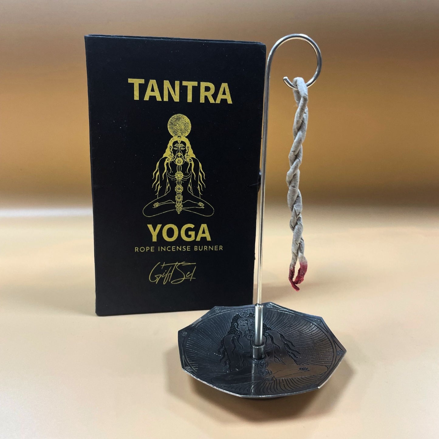 Rope Incense and Silver Plated Holder Set - Tantra Yoga - Vivid Aromas UK