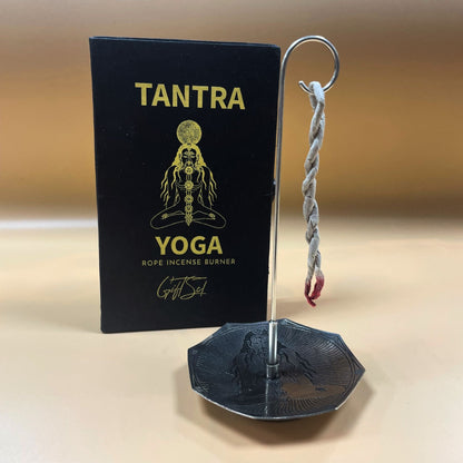 Rope Incense and Silver Plated Holder Set - Tantra Yoga - Vivid Aromas UK