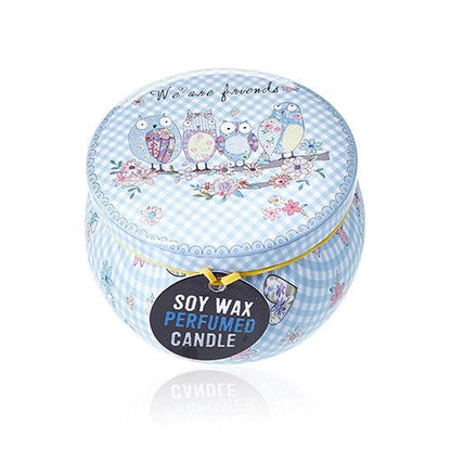 Art Tin Candle - Assorted Design - Friendly Messages - Parma Violet - Vivid Aromas UK