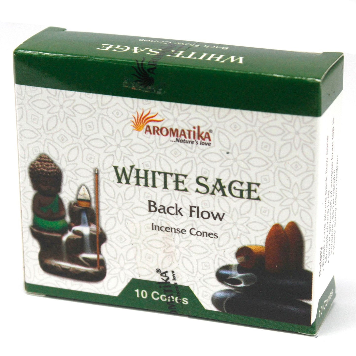 Aromatica Backflow Incense Cones - White Sage - Vivid Aromas UK